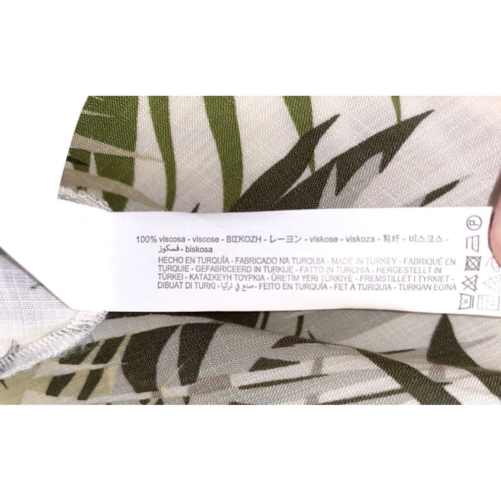 Zara Green Tropical Print Maxi Skirt Size Small - Picture 5 of 5